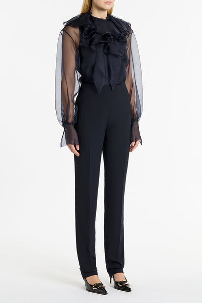 INK SATIN CREPE SLIM CLASSIC PANT