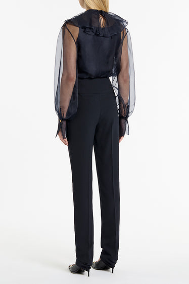 INK SATIN CREPE SLIM CLASSIC PANT