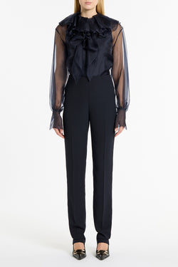 INK SATIN CREPE SLIM CLASSIC PANT