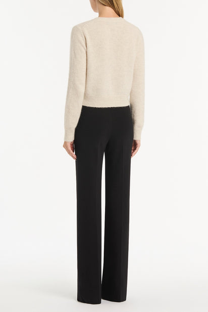 IVORY BRUSHED KNIT CARDIGAN