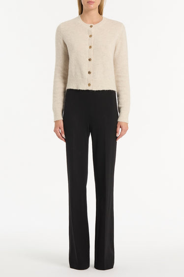 IVORY BRUSHED KNIT CARDIGAN