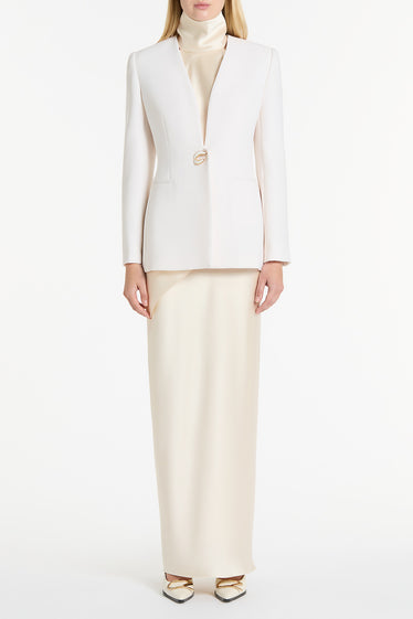 IVORY CREPE C BLAZER