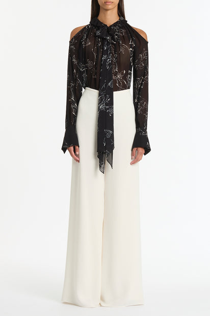 IVORY CREPE PALAZZO PANT