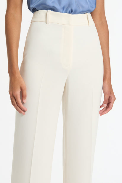 IVORY CREPE STRAIGHT LEG PANT