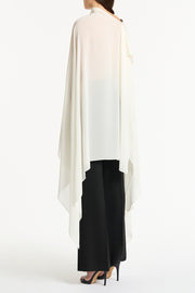 IVORY DRAPED GEORGETTE WRAP