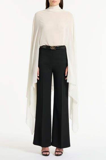 IVORY DRAPED GEORGETTE WRAP