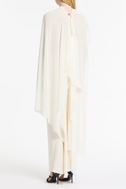 IVORY GEORGETTE CASCATA WRAP