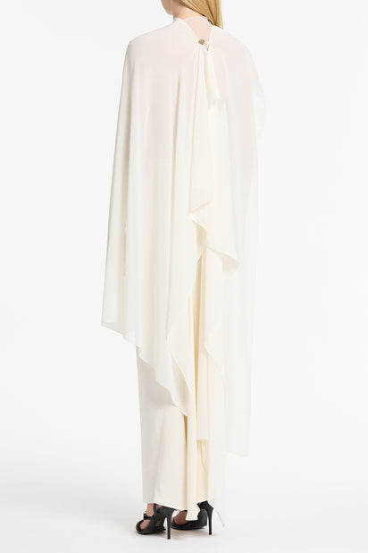 IVORY GEORGETTE CASCATA WRAP