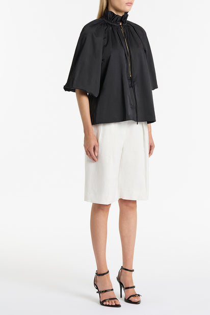 IVORY LINEN BERMUDA SHORT