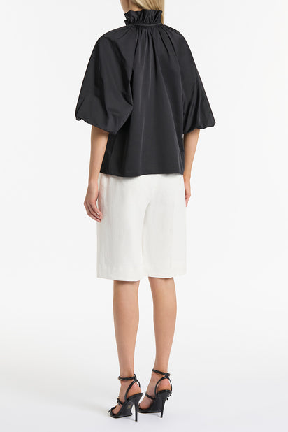 IVORY LINEN BERMUDA SHORT