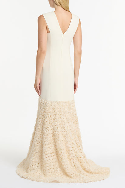 IVORY NASTRO CUORE GOWN