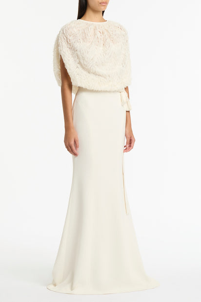 IVORY ONDA TIE WAIST TOP