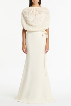 IVORY ONDA TIE WAIST TOP