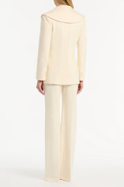 IVORY PONTE WIDE LEG PANT