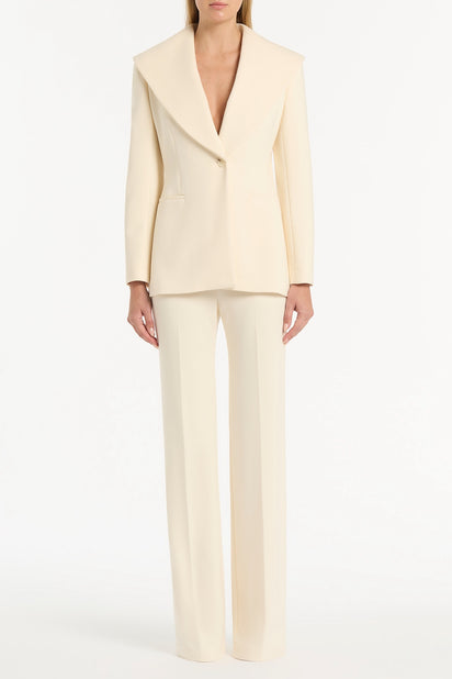 IVORY PONTE WIDE LEG PANT