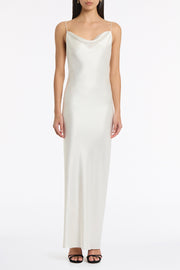 IVORY SATIN ACETATE COWL FRONT SLIP GOWN