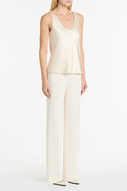 IVORY SATIN SCOOP CAMI