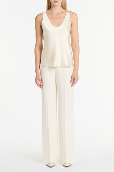 IVORY SATIN SCOOP CAMI