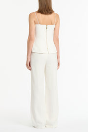 IVORY STARLIGHT TWILL BUSTIER TOP
