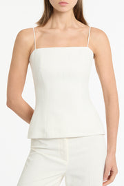 IVORY STARLIGHT TWILL BUSTIER TOP