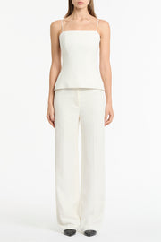 IVORY STARLIGHT TWILL BUSTIER TOP