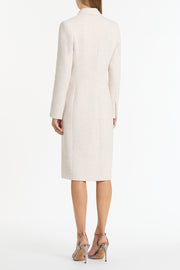 IVORY TWEED DOUBLE-BREASTED COAT