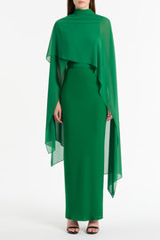 JADE CREPE BIAS SKIRT