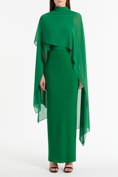 JADE GEORGETTE CASCATA WRAP