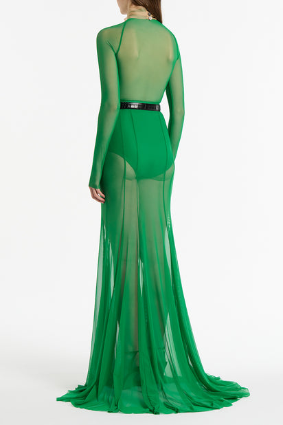 JADE PURA MESH GODET SKIRT