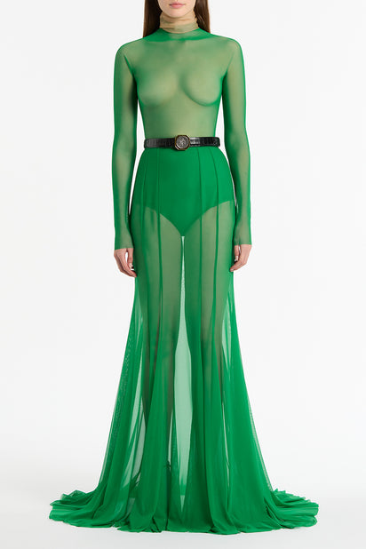 JADE PURA MESH GODET SKIRT