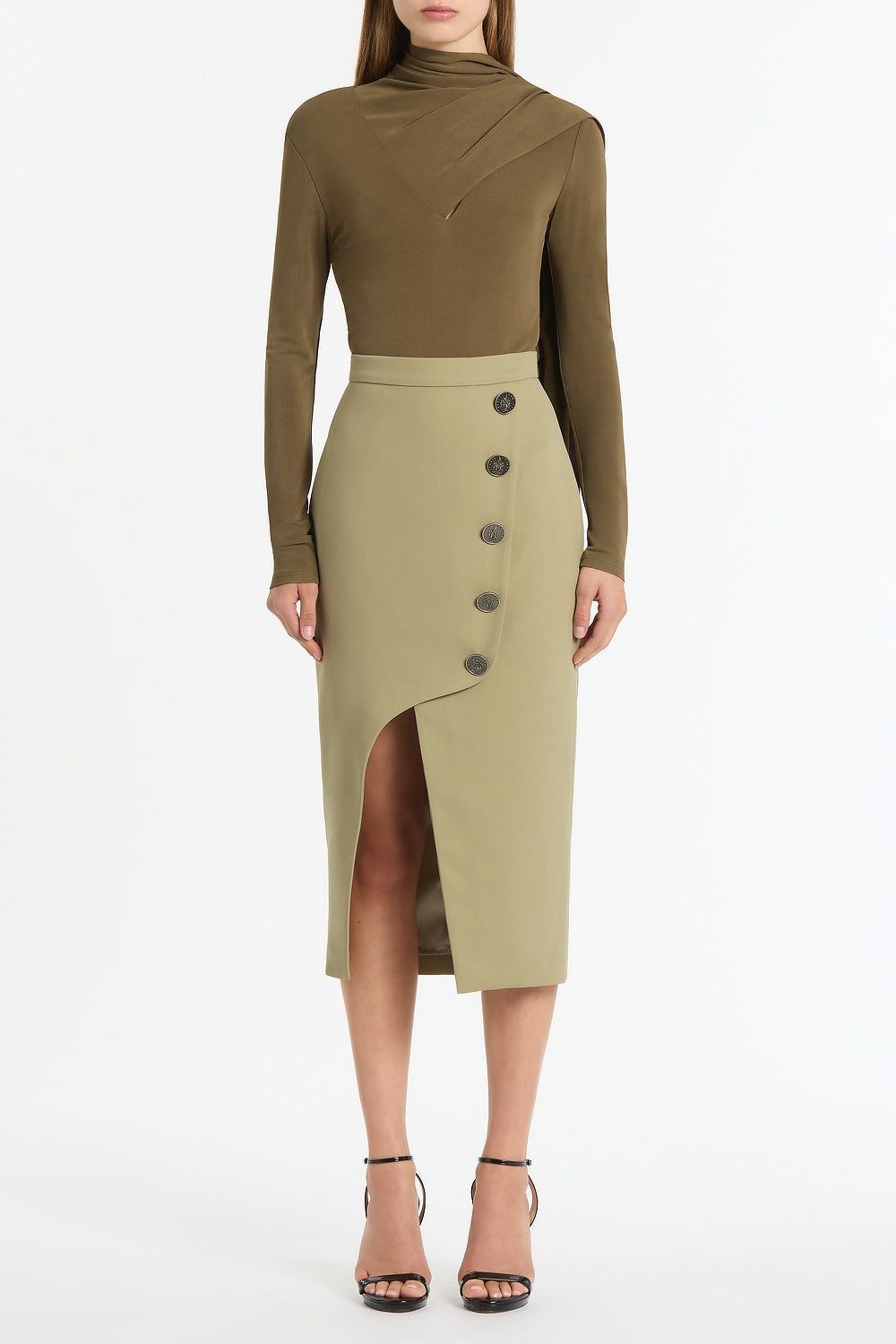KELP CREPE MONETA SKIRT – Carla Zampatti