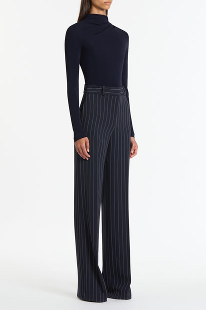 LIBERTY MATTE JERSEY GATHERED SHOULDER TOP