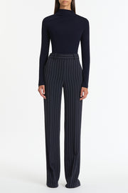 LIBERTY MATTE JERSEY GATHERED SHOULDER TOP