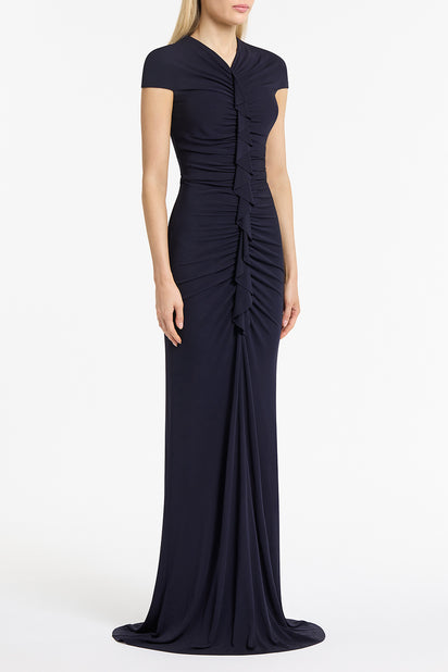 LIBERTY MATTE JERSEY RUCHED FRONT DRESS