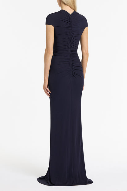 LIBERTY MATTE JERSEY RUCHED FRONT DRESS