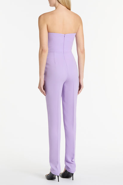 LILAC CREPE STRAPLESS JUMPSUIT