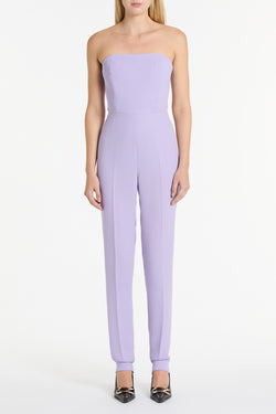 LILAC CREPE STRAPLESS JUMPSUIT