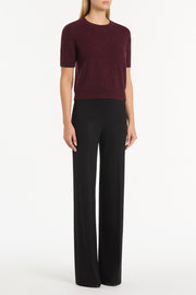 LOGANBERRY BRUSHED KNIT TOP