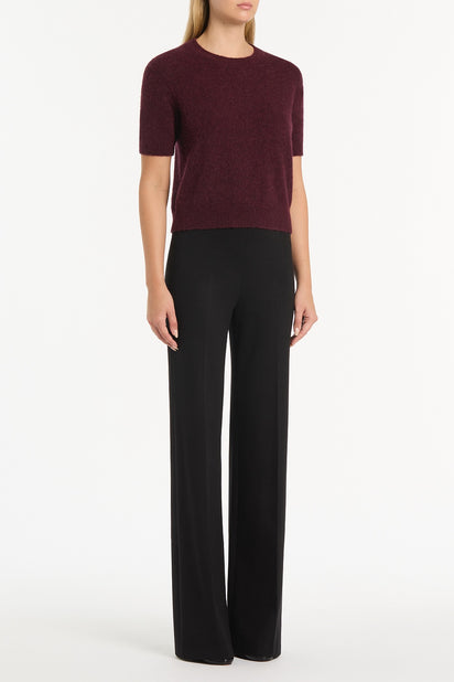 LOGANBERRY BRUSHED KNIT TOP