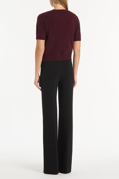 LOGANBERRY BRUSHED KNIT TOP