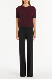 LOGANBERRY BRUSHED KNIT TOP