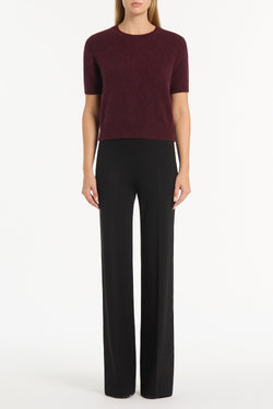 LOGANBERRY BRUSHED KNIT TOP