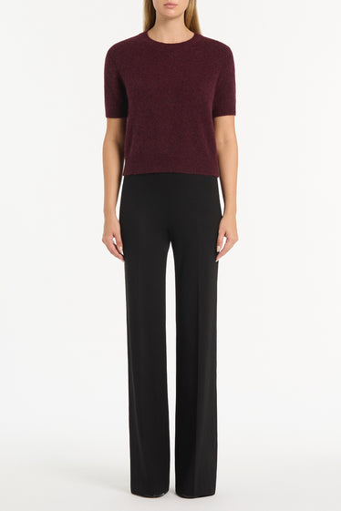 LOGANBERRY BRUSHED KNIT TOP