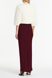 MERLOT CREPE BIAS SKIRT