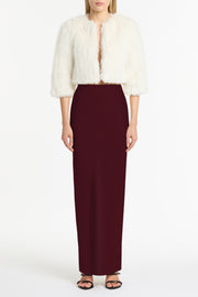 MERLOT CREPE BIAS SKIRT