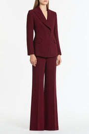 MERLOT CREPE CLASSIC FLARED PANT