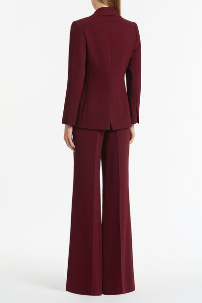 MERLOT CREPE CLASSIC FLARED PANT