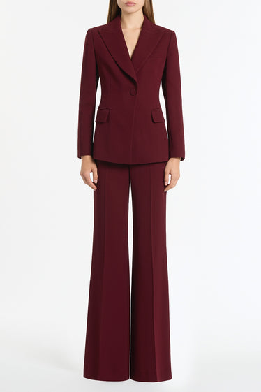 MERLOT CREPE CLASSIC FLARED PANT
