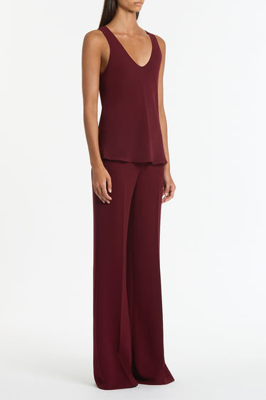 MERLOT GEORGETTE SCOOP CAMI