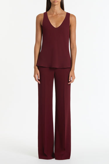 MERLOT GEORGETTE SCOOP CAMI